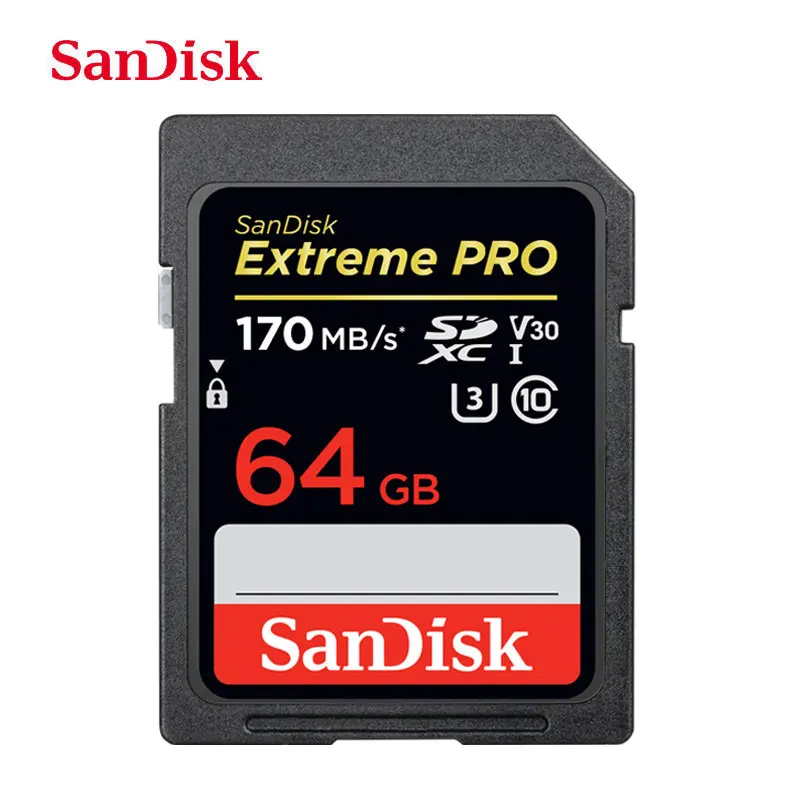 SanDisk SD карта для камеры 80M 170 м/с 256GB 128GB 64GB 32GB 16GB памяти U3 U1 4K флэш SDXC SDHC|Карты памяти|