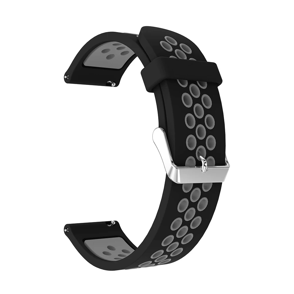 22 мм силиконовые Ремешки для наручных часов для huawei Watch GT сменный Браслет ремешок для наручных часов ремешок для samsung gear S3 классические Ремешки для наручных часов - Цвет ремешка: Black grey
