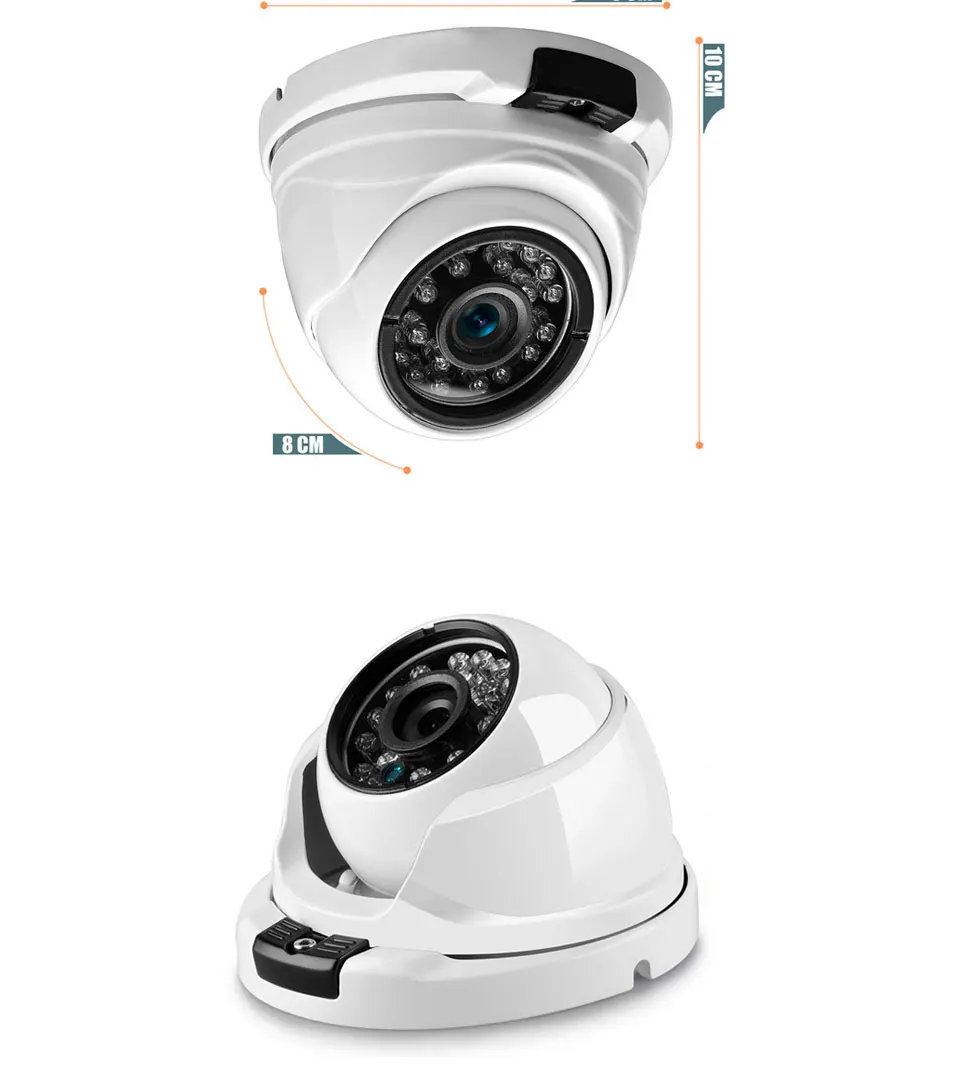 HD 1080P Security Camera 2MP AHD Surveillance Camera Metal Dome Infrared 20M Night Vision Vandalproof CCTV Camera