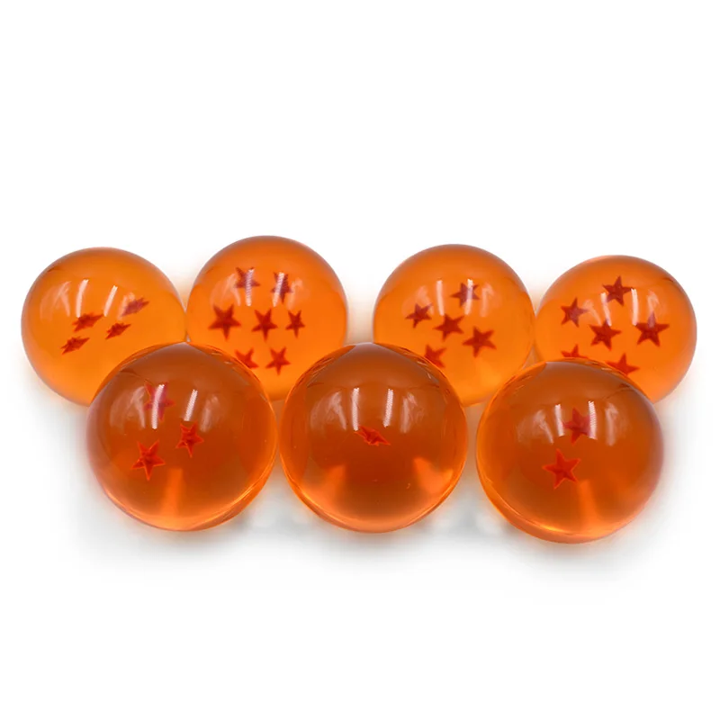 7 pcs/set Anime Dragon Ball 3.5 cm Dragonball 7 Stars Crystal Ball  PVC  Doll Collectible Model Toy Christmas Gift For Children