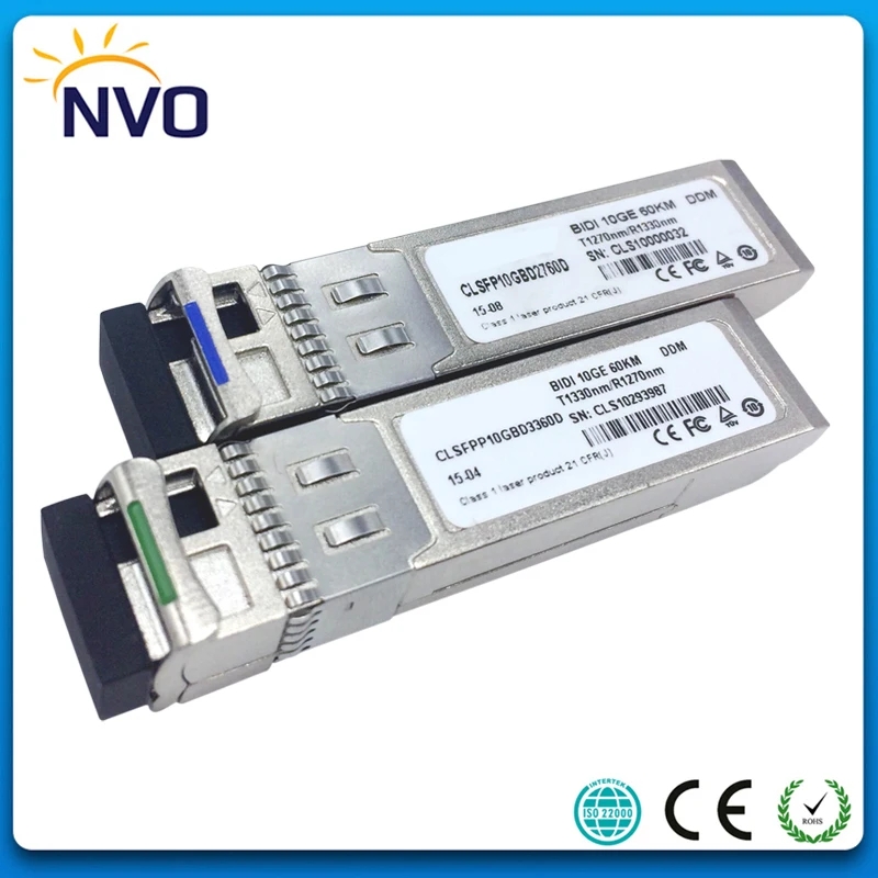 10 Гбит/с 1270/1330nm BIDI SFP + 10G 60км волоконно-оптический модуль трансивер | Мобильные