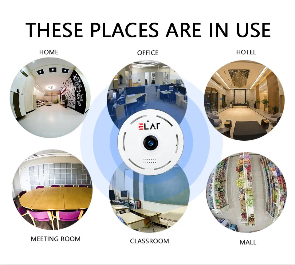 ELAF Wireless IP Camera 360 Degree Panoramic Fisheye VR 960P HD Camera IR Night Vision Motion Detection Alarm P2P CCTV Camera ELAF Wireless IP Camera 360 Degree Panoramic Fisheye VR 960P HD Camera IR Night Vision Motion Detection Alarm P2P CCTV Camera