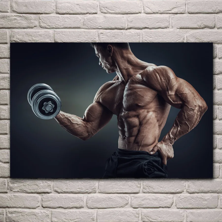 Мышцы позы тренировки гантели bodtybuilder JZK142 гостиная домашняя настенная