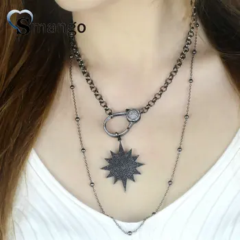 

Pop Charms,Fashion Jewelry, The Star Shape Cubic Zirconia Pendant Necklace, Necklace Women,5Pieces