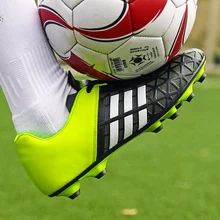 Для мужчин Футбол Бутсы спортивный для футбола обувь новые женские кожаные туфли-лодочки на Размеры с высоким берцем футбольные бутсы Футбол тапки человек