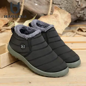 

Fashion Winter 2018 Round Head High Gang Cotton Boots Keep Warm Soft And Comfortable High Quality Male And Female Cotton Boots
