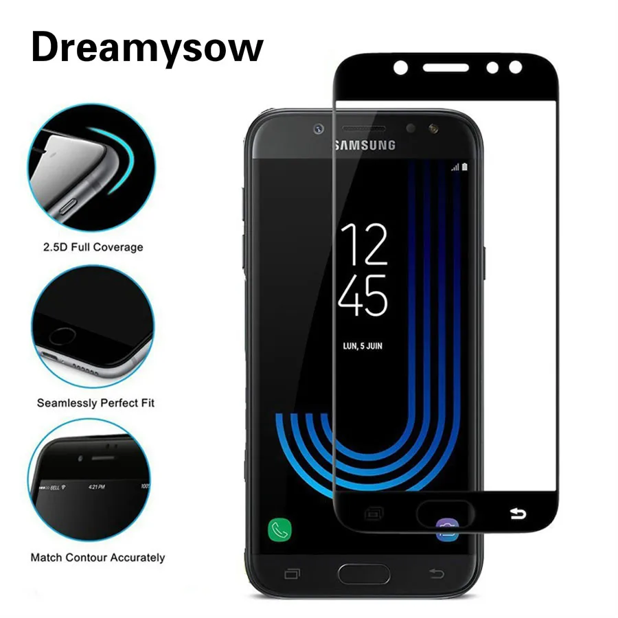 Dreamysow закаленное Стекло для samsung Galaxy J3 J5 J7 J530 J330 J730 A5 A7 A3 /6 A6 A8 полное покрытие Экран защитная пленка