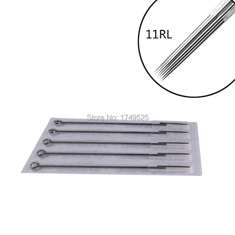 

50PCS Professional Tattoo Needles 11RL Round Shaders Sterilize Tattoo Needles Medical Stainless Steel Material