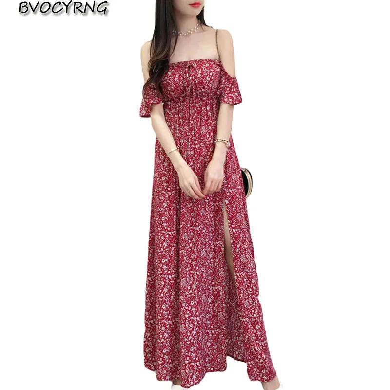 Модное платье с принтом для женщин 2019 летние сексуальные пляжные платья