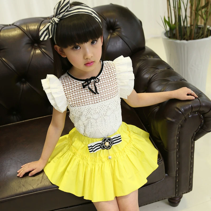 Casual Set Children Clothing 2018 New Arrival Summer Fashion Petal Sleeve O-neck Sleeveless Girls Children's Sets Casual Set Children Clothing 2018 New Arrival Summer Fashion Petal Sleeve O-neck Sleeveless Girls Children's Sets