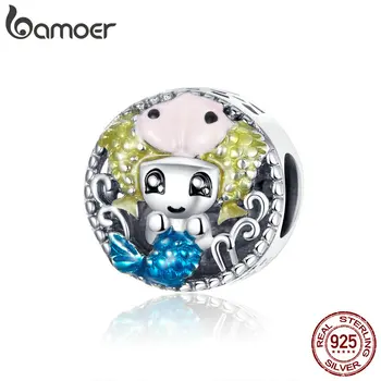 

bamoer Pisces Baby Charm for Women Enamel Zodiac Metal Beads 925 Sterling Silver Charms Compatible Original Bracelet BSC088