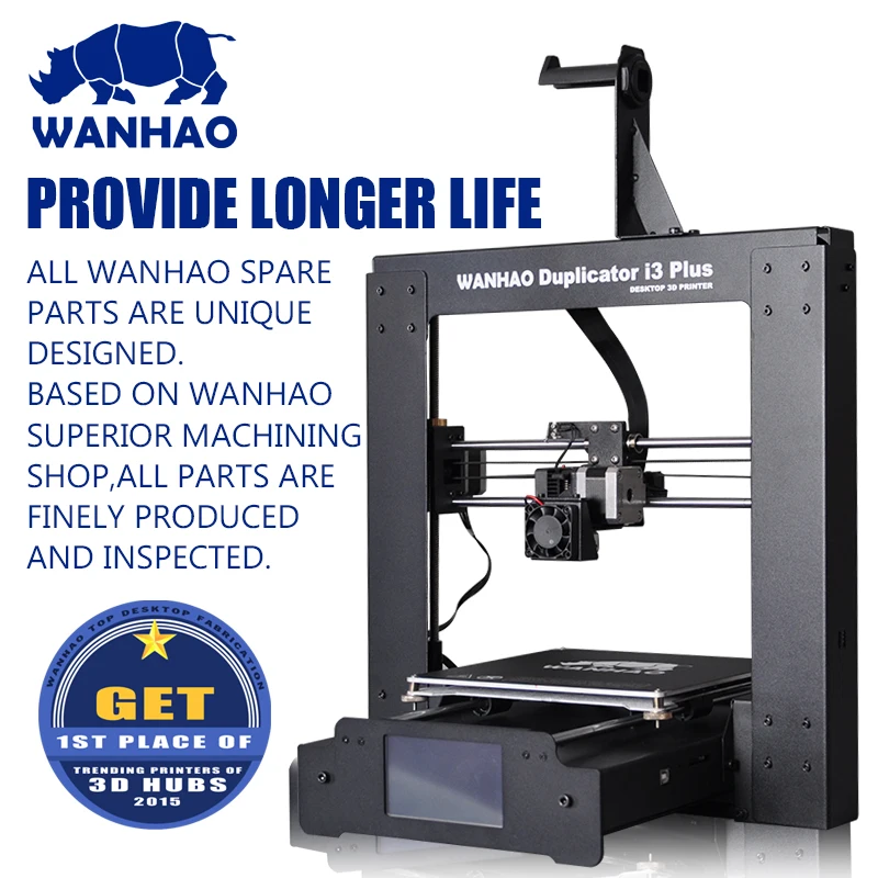 3D принтер WANHAO i3 Plus металлическая рама с сенсорным ЖК экраном большой размер