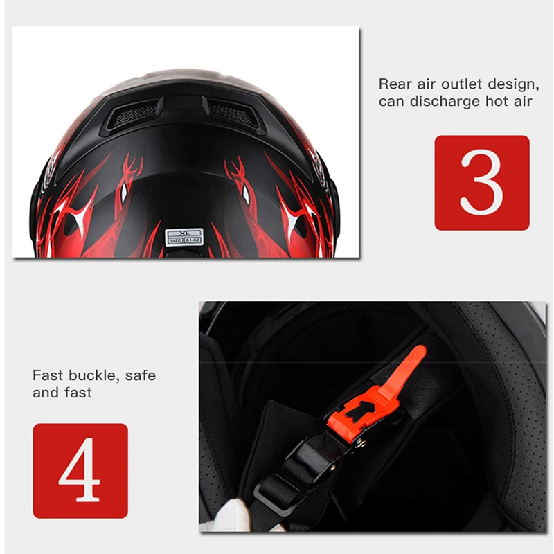 New Helmet Casque Moto Bluetooth Kask Led Light For Motorrad Honda Goldwing 1800 Honda Grom Msx - Helmets - AliExpress