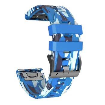 

26mm Silicone Camo Watch Band Strap Loop Wristband for Garmin Fenix 3/3 HR/5X GDeals