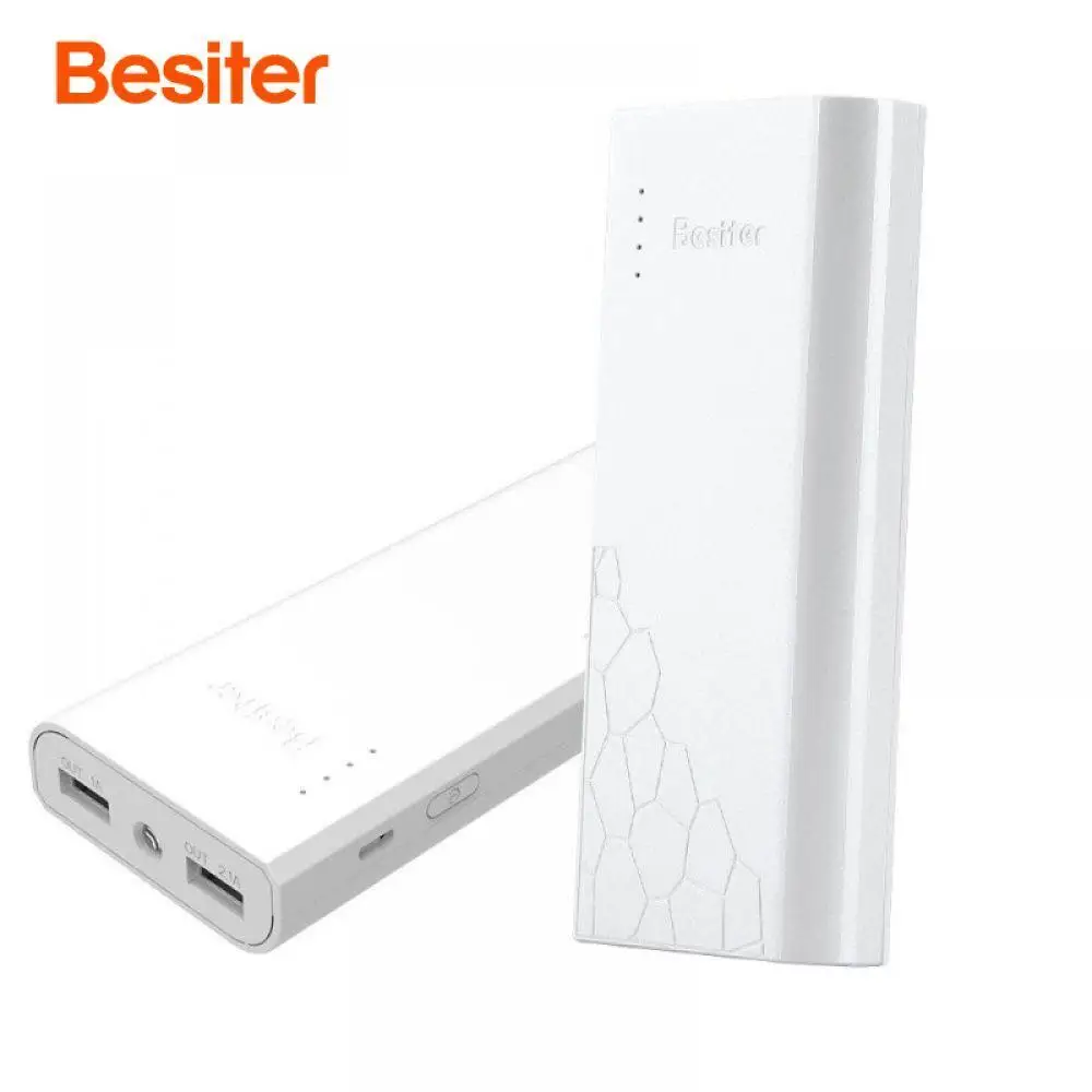 Besiter power Bank 13000 мАч простой дизайн портативный внешний аккумулятор Двойной выход Высокая совместимость для Mi и мобильных телефонов
