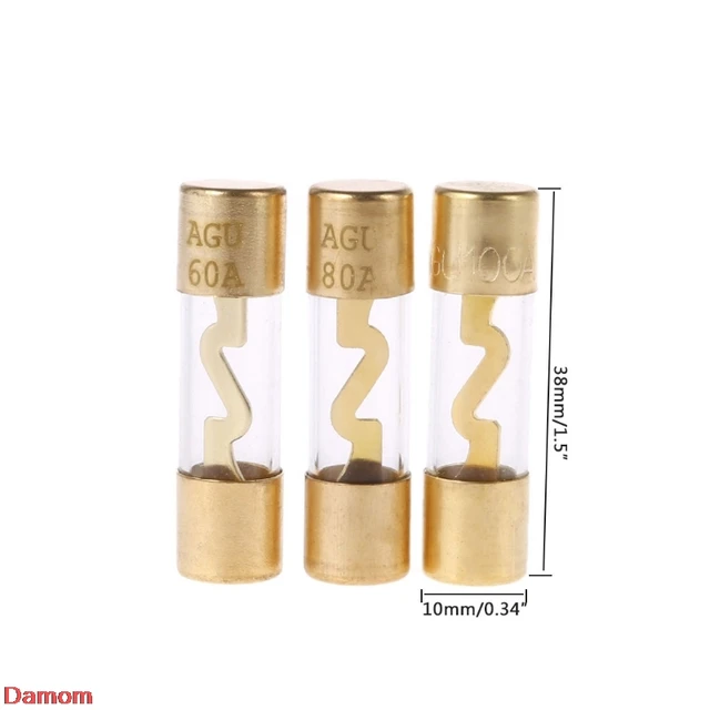 Cheap 5Pcs Gold Plated Glass AGU Fuse Fuses Pack Car Audio Amp Amplifier Damom Cheap 5Pcs Gold Plated Glass AGU Fuse Fuses Pack Car Audio Amp Amplifier Damom
