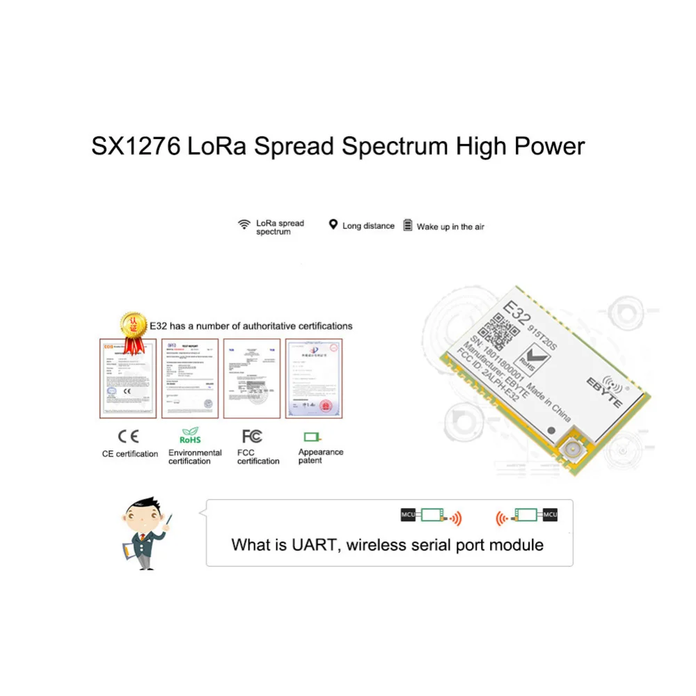 Беспроводной rf-модуль 915 МГц SX1276 SX1278 E32-915T20S LoRa дальний трансивер