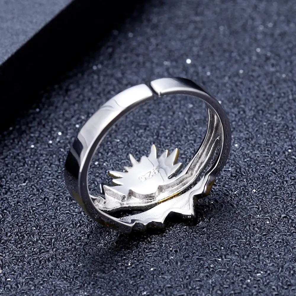 GEM'S балетное позолоченное 925 пробы Серебряное обручальное кольцо ручной работы регулируемое Открытое кольцо для мужчин Обручальное ювелирное изделие