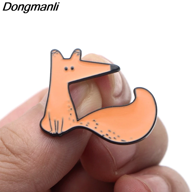 P3674 Dongmanli Le Petit Prince and Fox милые металлические эмалированные булавки и броши для нагрудных штифтов рюкзак сумки значок крутые подарки