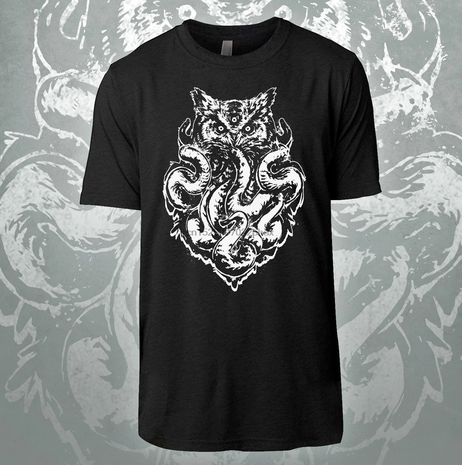 

Owlthulhu Cthulhu Owl Unisex T-shirt - crew neck horror lovecraft creature lovecraftian monster surreal dark art men t shirt