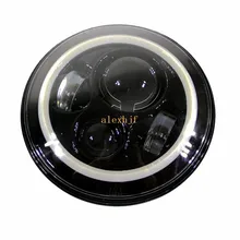 1 шт. " круглая светодиодная фара в сборе с Angel Eye Halo Ring Case для мотоцикла Harley-Davidson, дальнего света 40 Вт, ближнего света 20 Вт