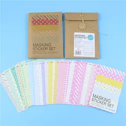 27 шт./лот Васи записки Basic Pastel маскировки клейкие ленты Craft наклейки пакет Diy альбом дневник декоративные маркировки книги по искусству клеи