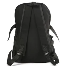 Men Vintage Canvas Backpack Rucksack Satchel Hiking Bag Outdoor Bag (Black)