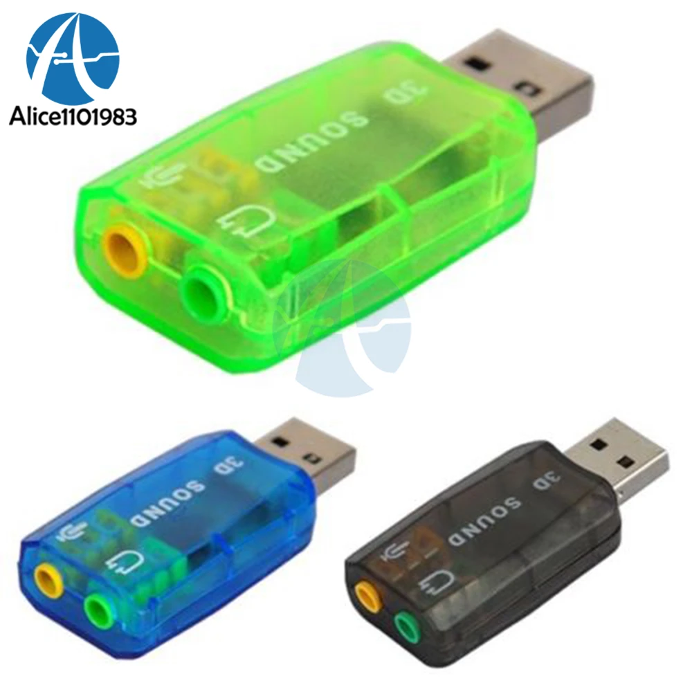 

CM108 Chipset USB 2.0 To 3D Audio Sound Card Adapter Virtual 5.1 Channel Track Class-B Power Amplifier For Microphone Headset