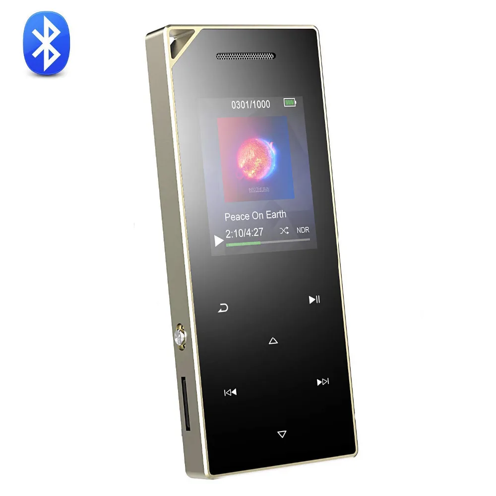 Металлический mp3 плеер с bluetooth 4 0 и динамиком 1.8in экран 8G портативный цифровой