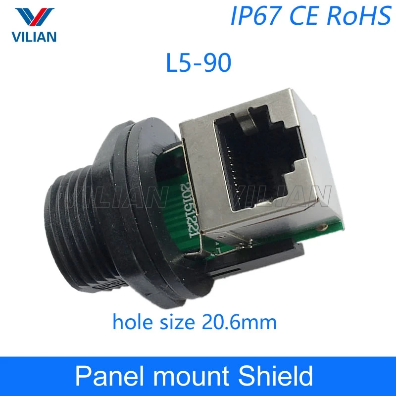 Соединитель печатной платы M19 RJ45 PCB монтажная панель разъем Ethernet сетевой кабель