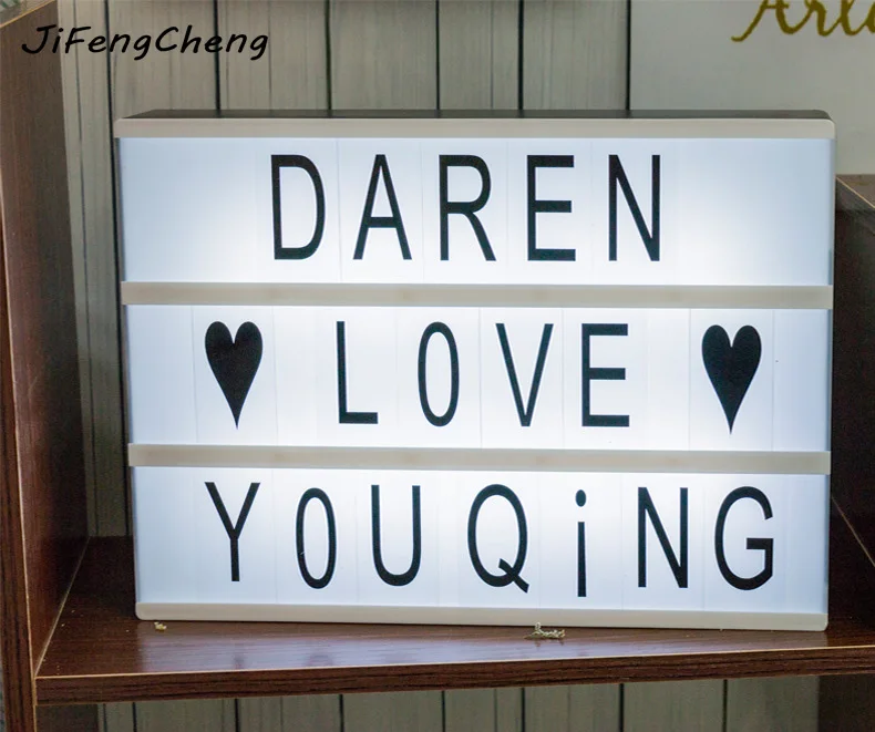 

HGhomeart Letter shine light box diy alphabet jigsaw LED light box Digital combination of charging model A4 puzzle wall lamp