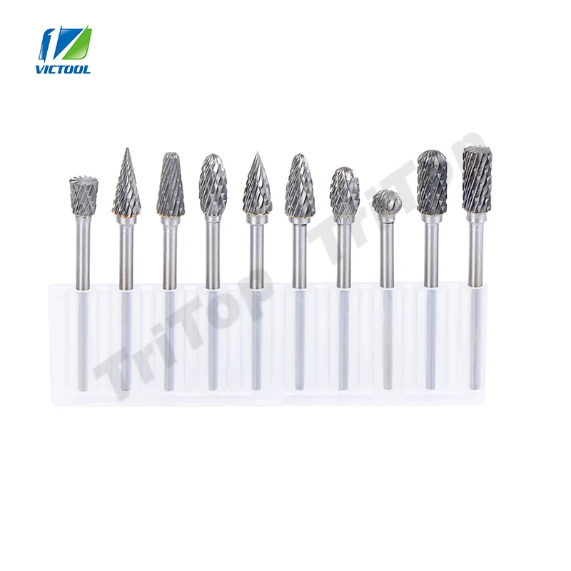 Victool brand new 10pcs 18 Tungsten Carbide Burr