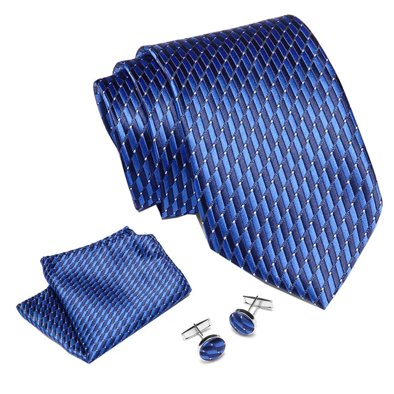 

Men's Tie Pocket Square Classic Party Wedding Fashion Paisley 3"Silk Woven Business Men Tie Necktie Handkerchief Cufflink Set