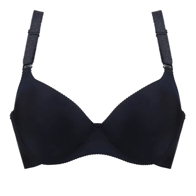 

Women Bras Plus Size Underwire Seamless Bras Push Up C Cup Solid Underwear Gathered Padded One-Piece Bralette Women Bras