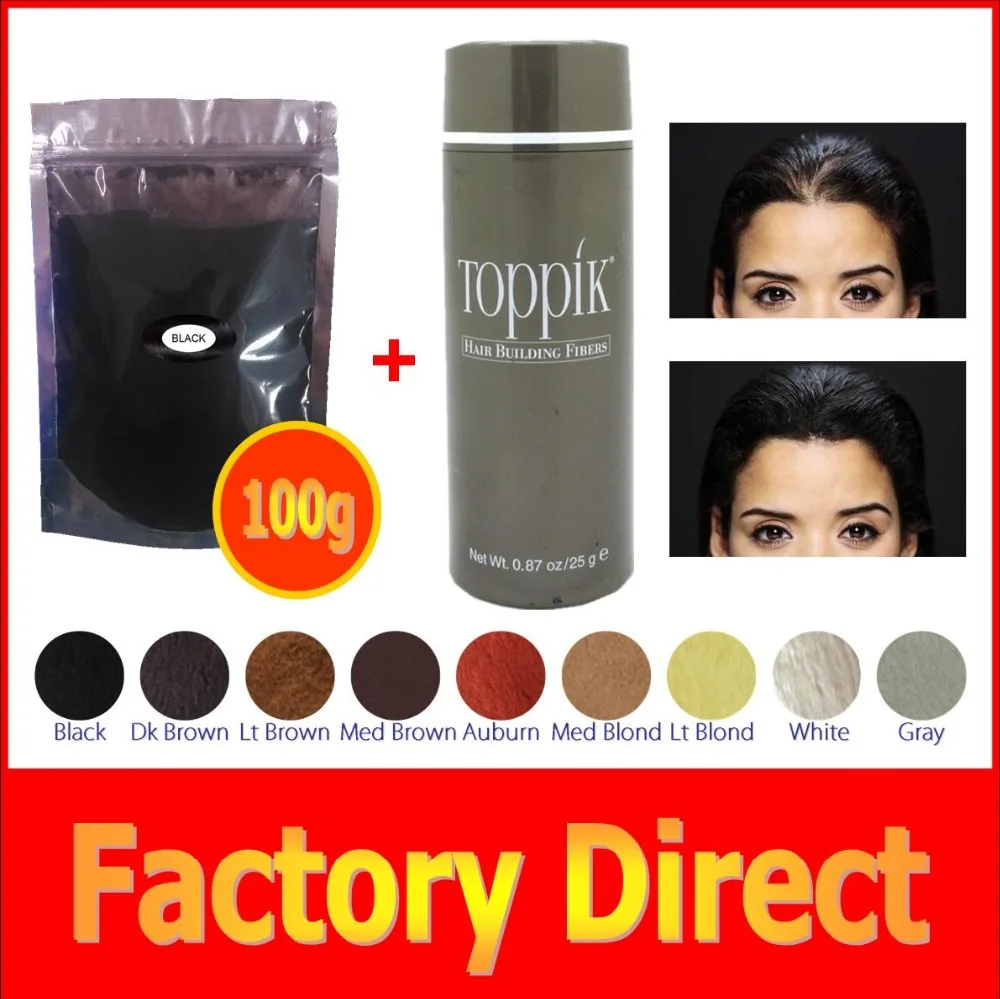 

100g+27.5g bottle 9 colors Spray Thickeners Powder  Keratin Hair Building Fibers King Wig Essence Refill Bag
