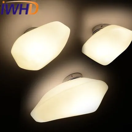 

IWHD Nordic Style Glass stone Sconce Modern LED Wall Lamp Fashion Bedroom Living Room Wall Light Fixtures Home Lighting Stairs