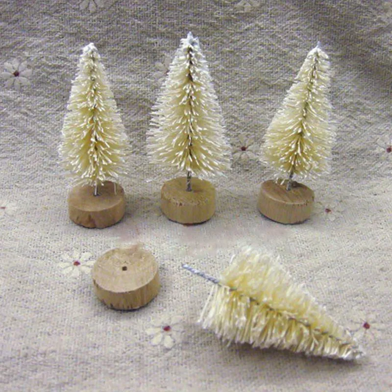 10 шт. мини 45 см DIY Рождественская елка 6 цветов Снежный Мороз маленькая сосновая елка помещается в настольное украшение дома рождественские украшения - Цвет: WT