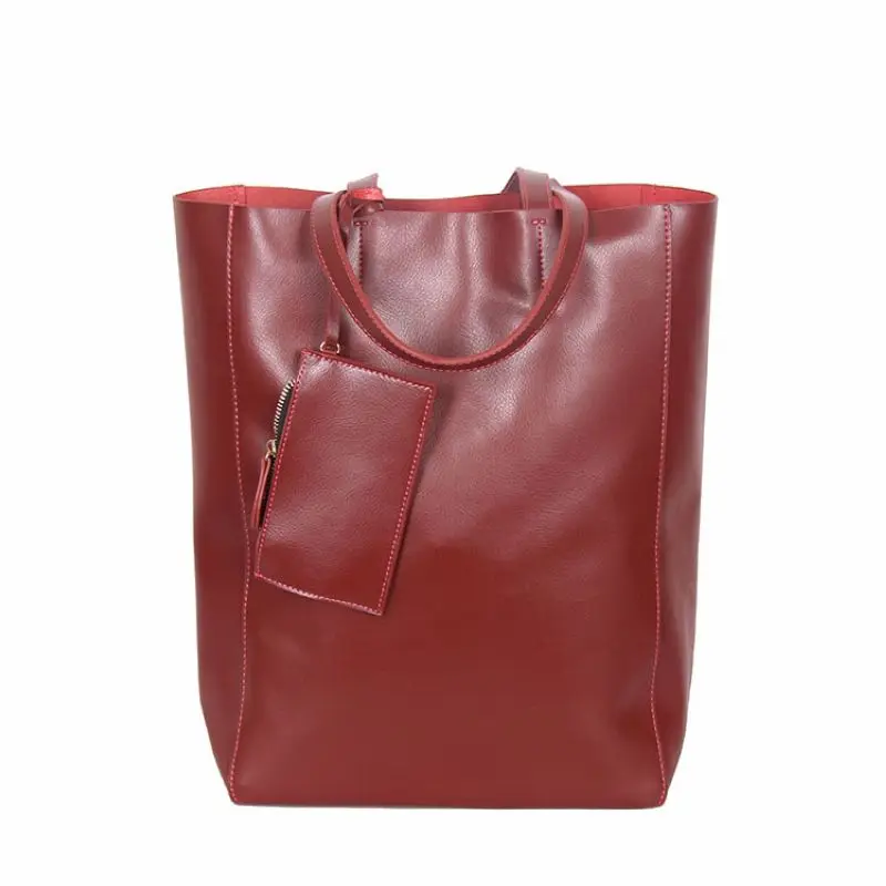 

Simple Fashion Genuine Leather Women Handbag\Bag Designer Shoulder Bag Shopping Bag Casual Big Bucket Bag~13B30