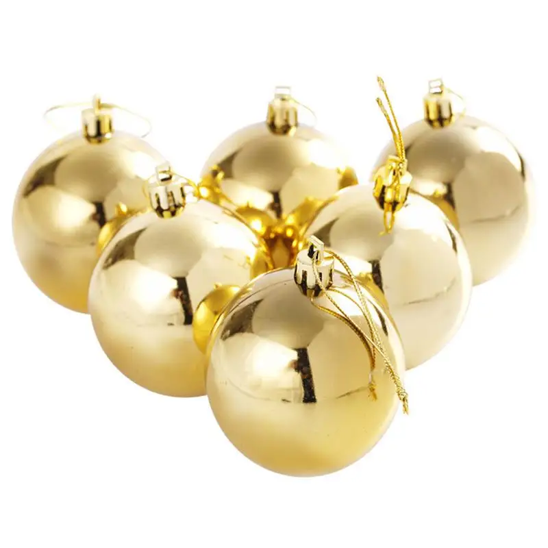 Украшения для рождественской елки, висячий шар, ветрина магазина, украшение для рождественской елки, украшение для дома - Цвет: Gold