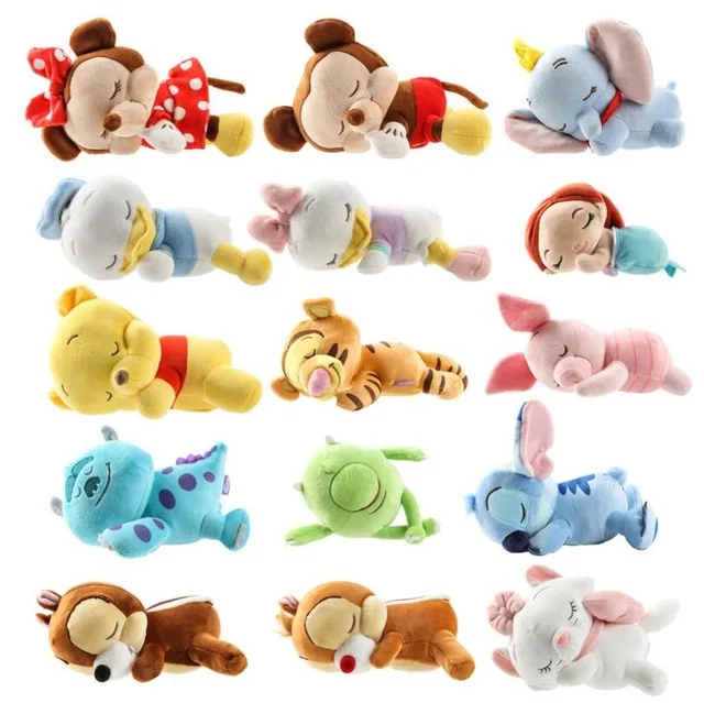 Bébés mignons bébé Mickey Minnie point ange Simba Marie ours gorille hercule pégase avec couverture peluche jouet poupée enfants cadeaux