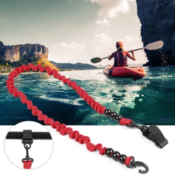 

Elastic Paddle Leash Kayak Canoe Safety Fishing Rod Rowing Boats Lanyard Cord Tie Rope with Beads Boat Kayak Accessories