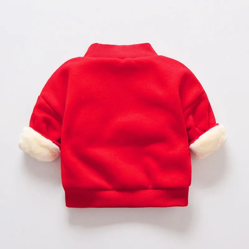 BibiCola/Детский свитер с героями мультфильмов для мальчиков, зимнее плотное Детское пальто, теплые рождественские свободные бархатные теплые свитера для маленьких мальчиков