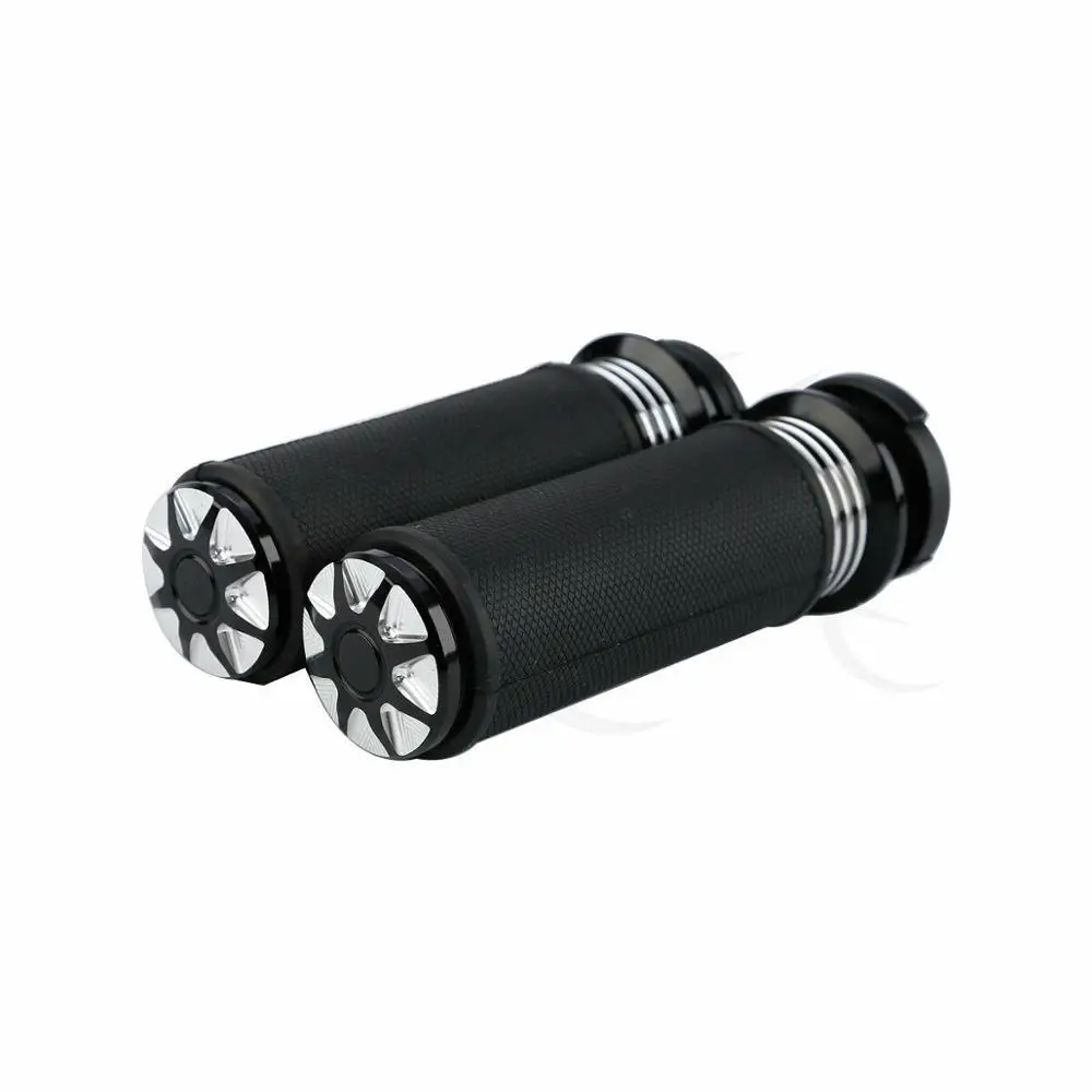 2x1 &quot25 мм черные ручки на руль для Harley Touring Road King Electra Glide Dyna Softail FLS FLST VRSC Sporster XL 883 96