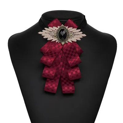 JURAN, новая классическая Пряжка, массивные броши для шарфов, булавки, горячая распродажа, Модный богемный зажим для ткани, женская мода, галстук, броши «бант» - Окраска металла: Red