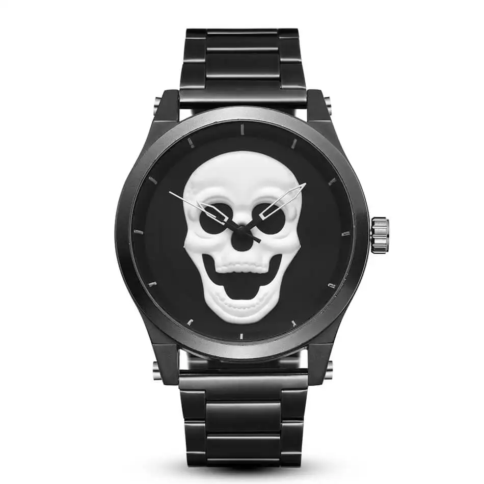 

Punk 3D Skull Watches Men Stainless Steel Quartz Sports Watch Waterproof Bracelet for Men Gift relogio masculino