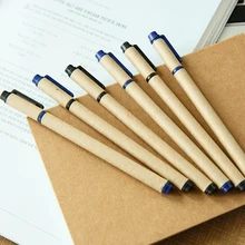 2 шт. окружающей среды пера 0,5 мм MUJI Стиль Kraft Бумага Экологичные гелевая ручка нейтральной черные чернила YZB012C