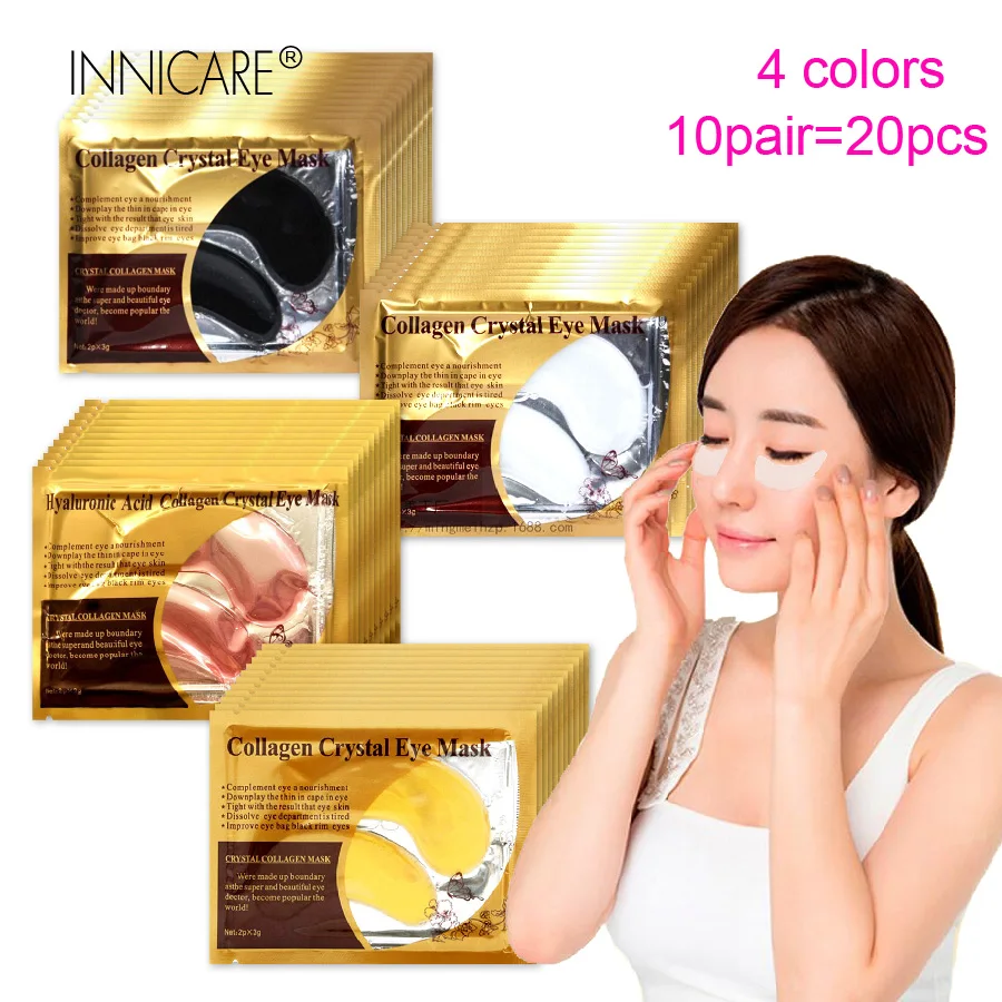 

20Pcs=10Pairs 24K Gold Collagen Eye Mask Patches For Eye Dark Circle Anti-Aging Acne Korean Cosmetics Skin Care