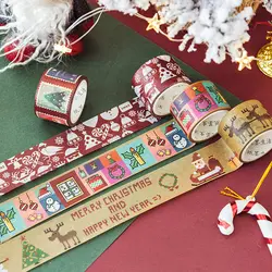 Рождественский Санта штамп васи лента клейкая лента Diy стикер для скрапбукинга Label клейкой ленты