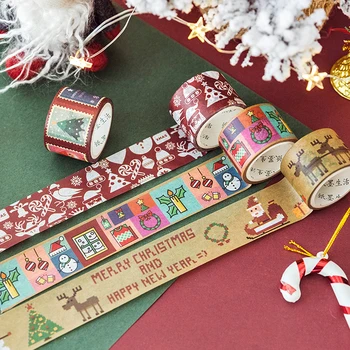 

Christmas Santa Stamp Washi Tape Adhesive Tape Diy Scrapbooking Sticker Label Masking Tape