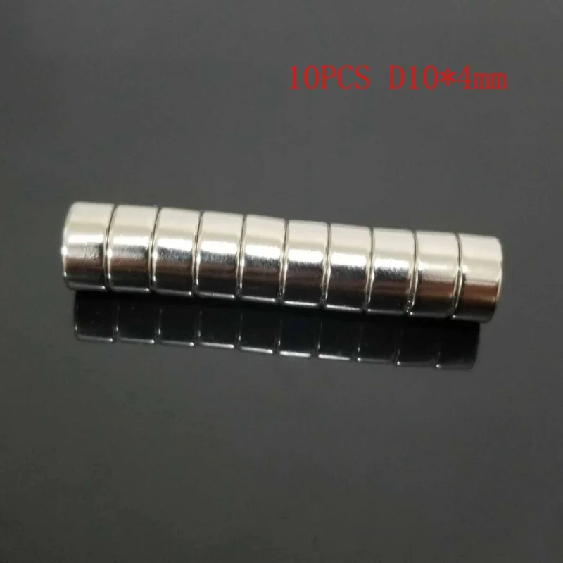 

10 Pieces/Pack Round Dia 10x4mm N35 Magnetic Materials Neodymium Magnet Disc imanes aimant Rare Earth Fridge Magnets